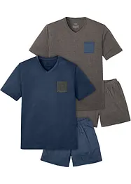 Pyjamas med shorts och bomull (4 delar), bonprix
