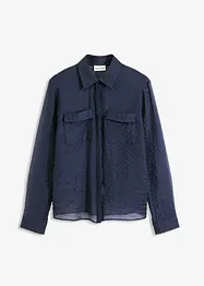 Transparent blus med struktur, bonprix