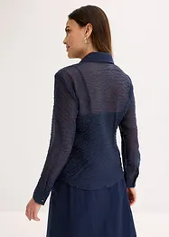 Transparent blus med struktur, bonprix