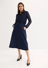 Transparent blus med struktur, bonprix