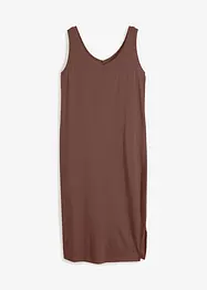 Jerseyklänning med slits, bonprix