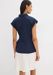Kortärmad blus med knytdetalj, bonprix