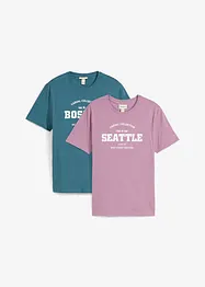 T-shirt i ren bomull (2-pack), bonprix