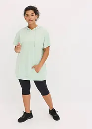 Snabbtorkande sporttopp i oversizemodell med huva, bonprix
