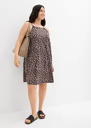 Klänning med leopardmönster i ren bomull, bonprix