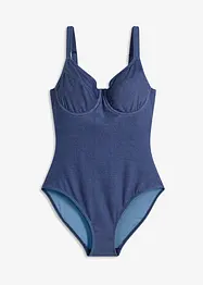 Bygelbaddräkt i jeanslook, bonprix