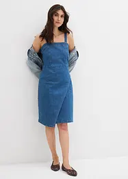 Jeansklänning i omlottstil, bonprix