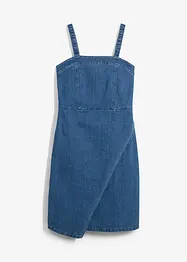 Jeansklänning i omlottstil, bonprix