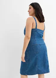 Jeansklänning i omlottstil, bonprix