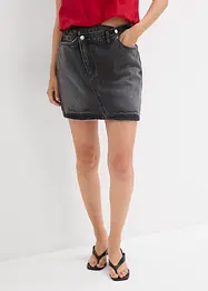 Jeanskjol med asymmetrisk midja, bonprix