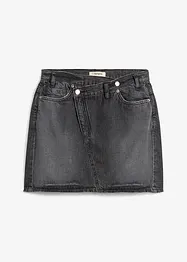 Jeanskjol med asymmetrisk midja, bonprix