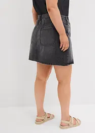 Jeanskjol med asymmetrisk midja, bonprix