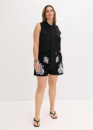 Shorts i mjuk viskosmix med broderi, bonprix