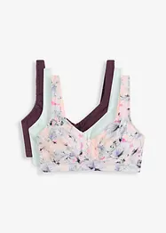 BH utan bygel, med mjuk ekologisk bomull (3-pack), bonprix