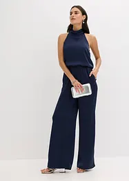 Jumpsuit i satin med struktur, bonprix