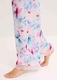 Lång pyjamasbyxa av glansig viskos, bonprix