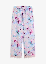 Lång pyjamasbyxa av glansig viskos, bonprix