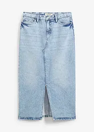 Jeanskjol i midilängd, bonprix