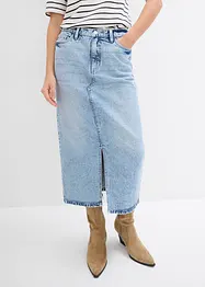Jeanskjol i midilängd, bonprix