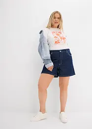 Jeansshorts High Waist, Low Stretch, bonprix