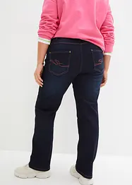Straight Jeans Mid Waist resårlinning, bonprix