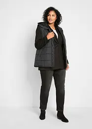 Fodrade jeans, Mid Waist, resårlinning Straight, bonprix