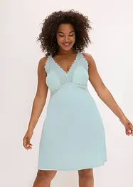 Negligé med glansigt material, bonprix