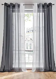 Gardin med färgskiftning i återvunnen polyester (2-pack), bonprix