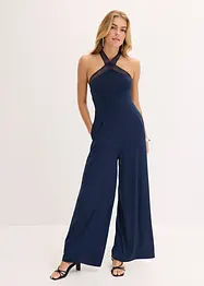 Jerseyjumpsuit med laserskurna cut-outs, bonprix
