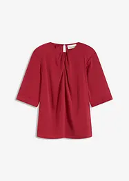 Blustopp i glansig satin, bonprix