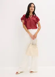 Chiffongblus med volanger, bonprix