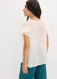 Chiffongblus med volanger, bonprix
