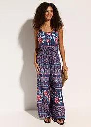 Lång strandjumpsuit i följsam viskos, bonprix