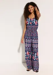 Lång strandjumpsuit i följsam viskos, bonprix