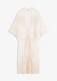 Transparent strandkimono med spets, bonprix