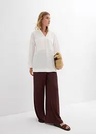 Skjortblus i mjuk viskosmix, bonprix