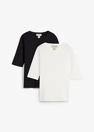 T-shirt i ren ekologisk bomull (2-pack), bonprix