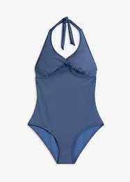 Baddräkt i neckholder-modell i jeanslook, bonprix
