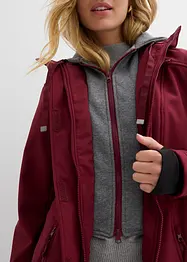 Lång vattenavvisande softshelljacka med 2-i-1-look, bonprix