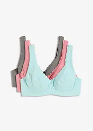 BH med bygel i ekologisk bomull (3-pack), bonprix