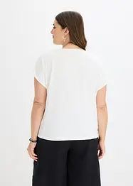 Topp med viskos och glitterstenar, bonprix