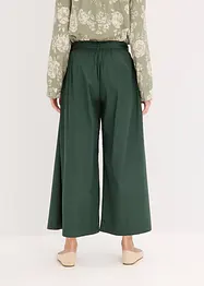Byxa i poplin av bomullsmix + skärp (2 delar), bonprix