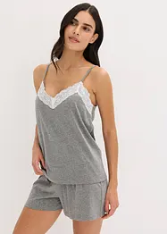 Pyjamas med shorts och spets, bonprix