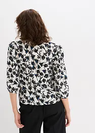 Kortärmad blus av material med struktur, bonprix