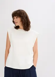 Topp med ribbade ärmringningar, bonprix