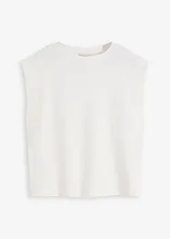 Topp med ribbade ärmringningar, bonprix