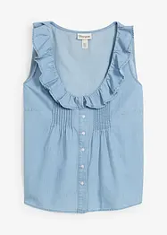 Bluslinne i denim av ekologisk bomull, bonprix