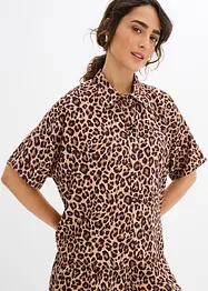 Skjortblus i följsam viskos, bonprix