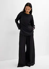 Oversized blustunika av krinklad viskos med struktureffekt, bonprix