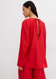 Oversized blustunika av krinklad viskos med struktureffekt, bonprix